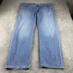 Vintage Levis Straight Fit Jeans Mens‎ 44x32 Blue Med Wash Mid Rise 100% Cotton